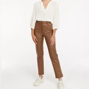 Women's Brown Leather Pants
